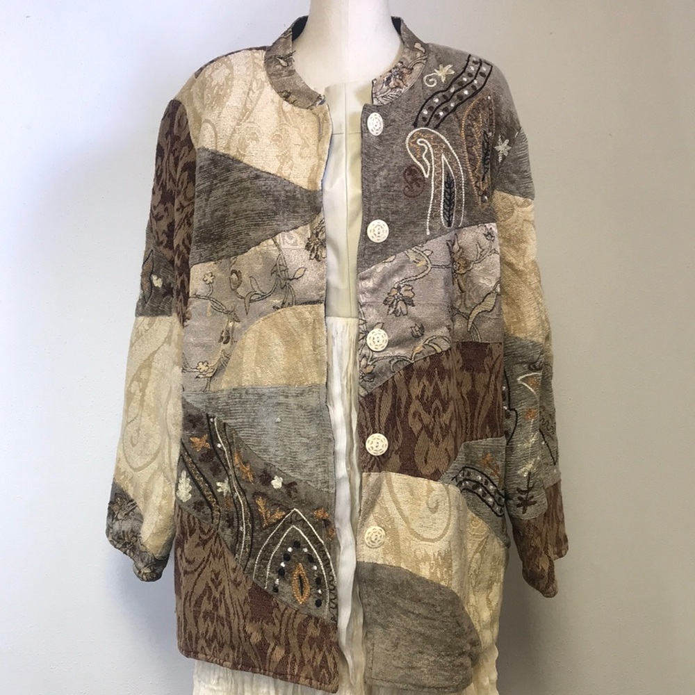 Maggie Barnes Fun Patchwork Jacket - image 2